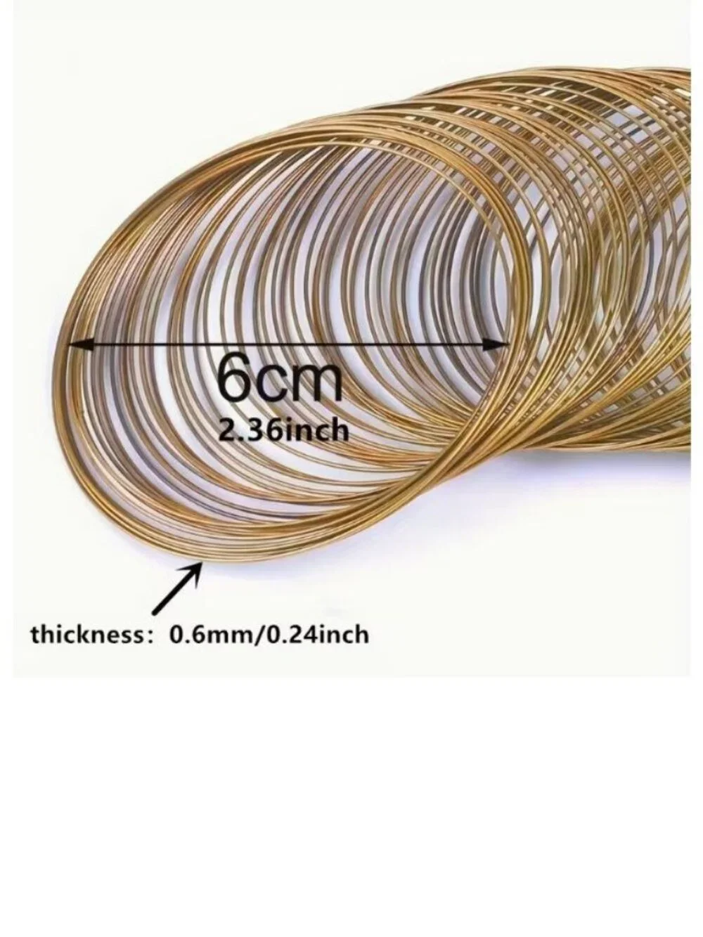 Carbon Steel Memory Wire, About 50 Coils Each  Rose Gold